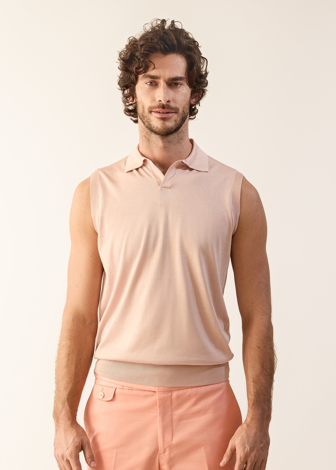 The Madrid Silk Johnny Collar - Blush