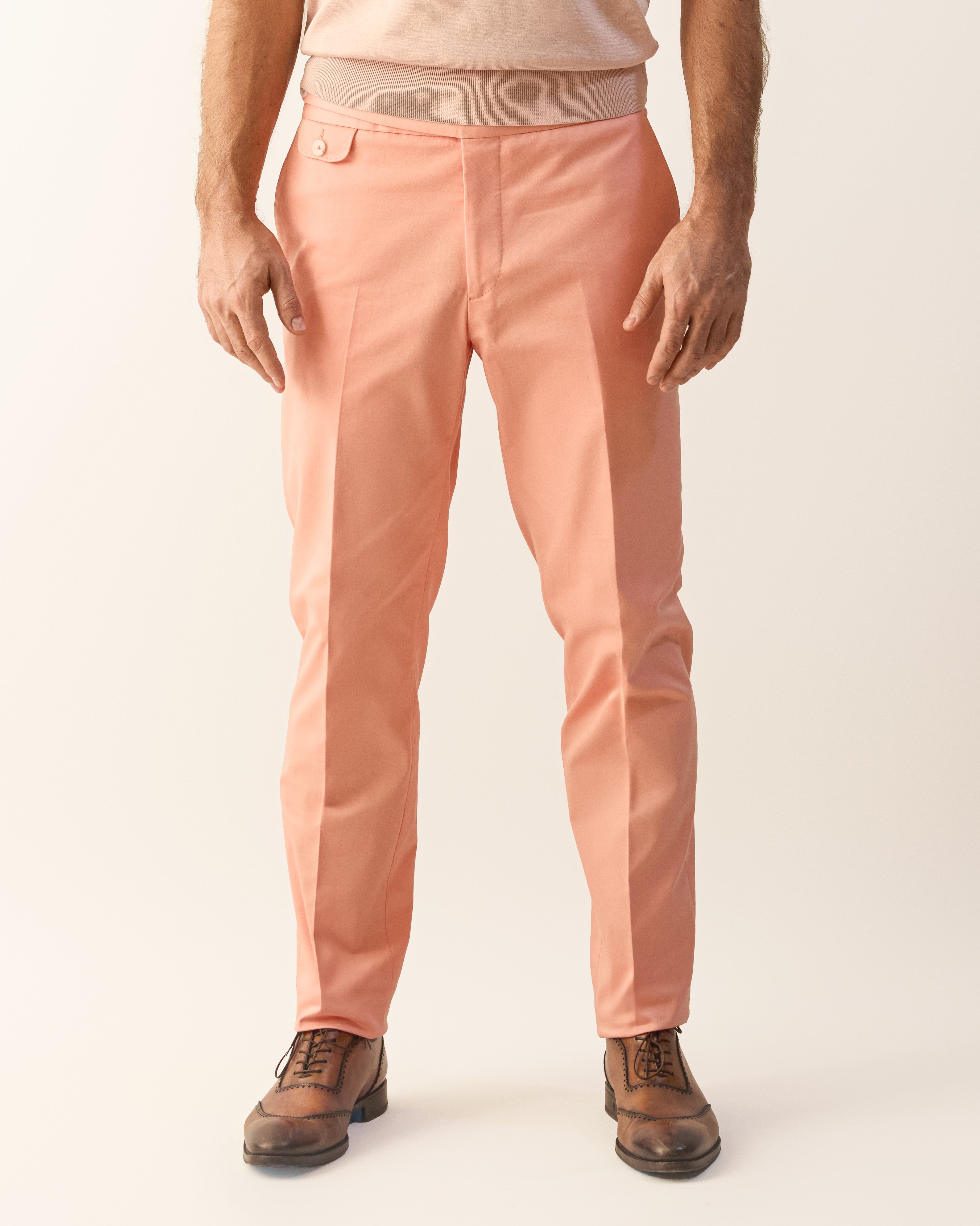 The Ghurka Cotton Trouser - Coral
