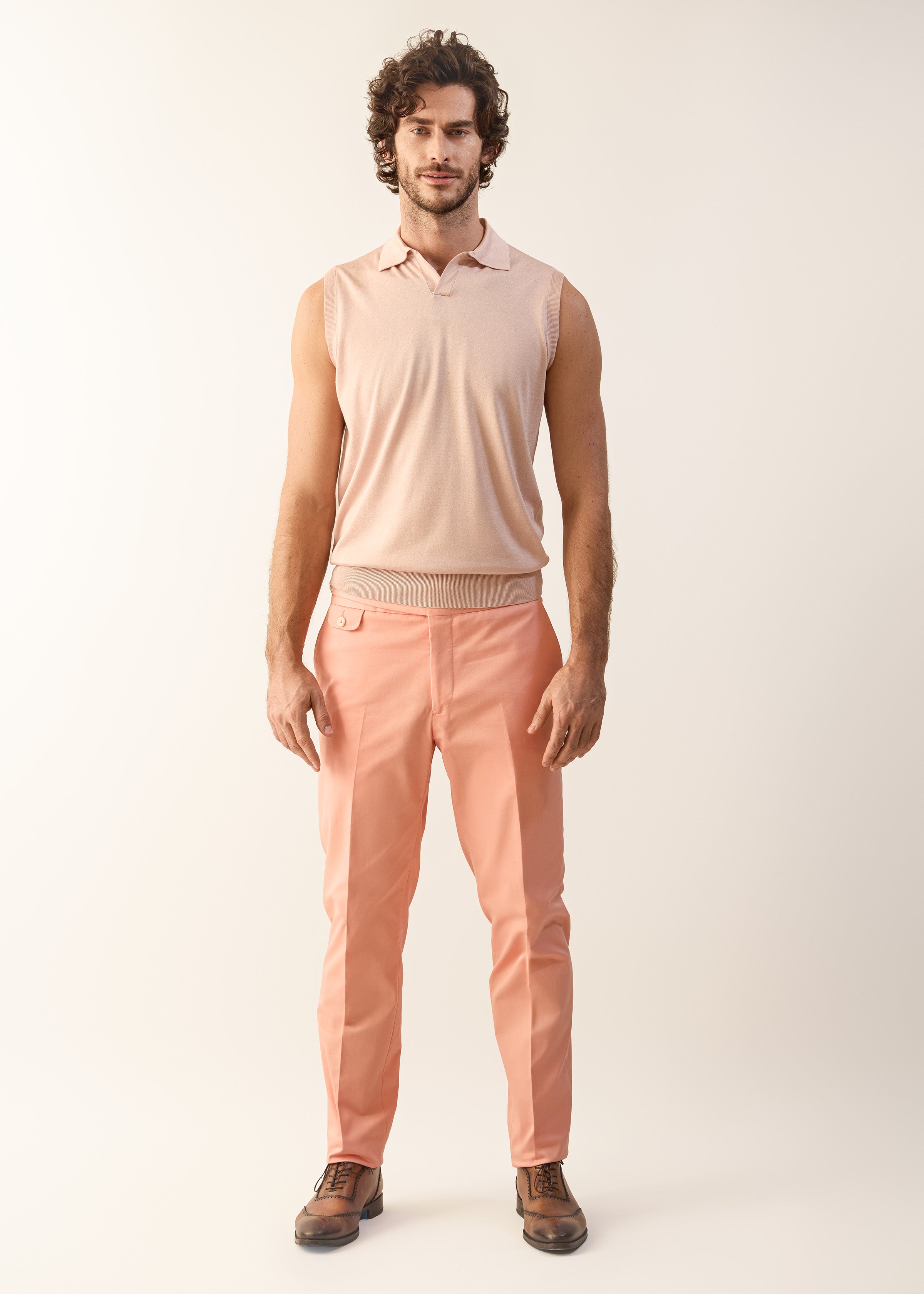 The Ghurka Cotton Trouser - Coral