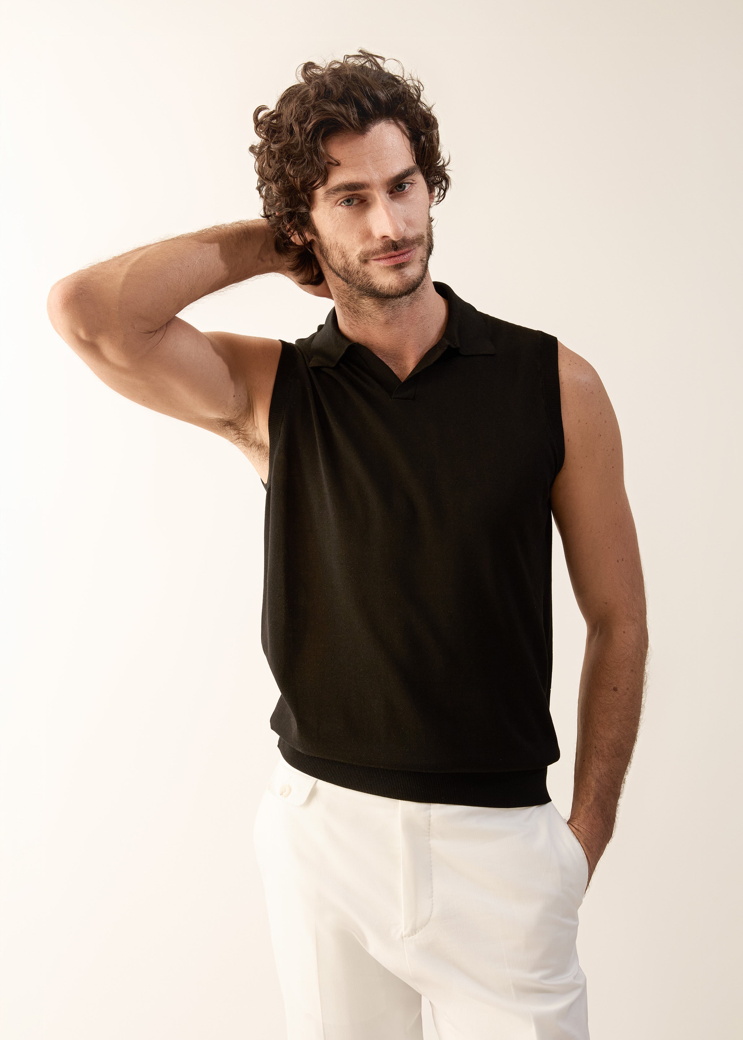 The Madrid Silk Johnny Collar - Black