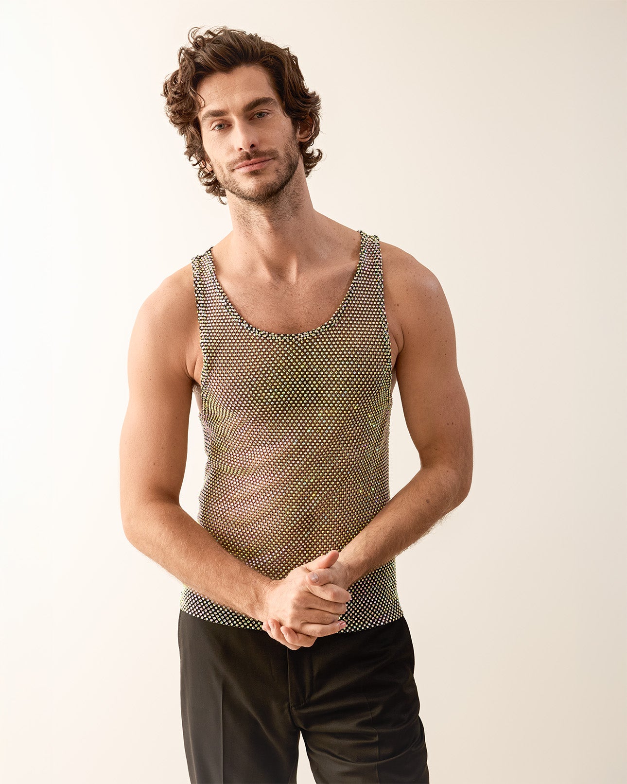 The Ibiza Tank Top – Beaded Mesh